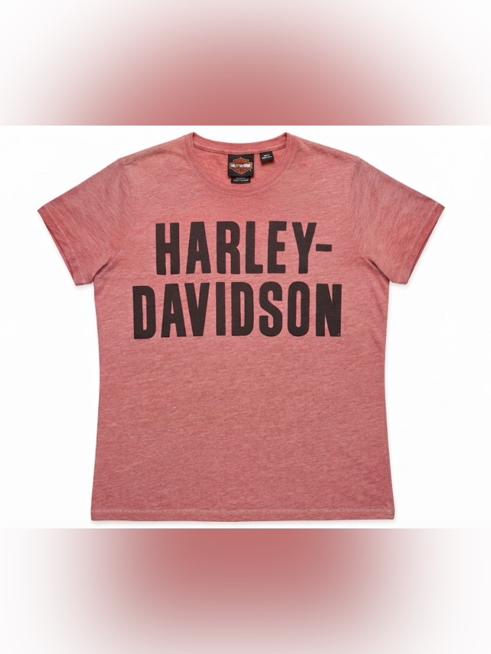 Harley-Davidson T-Shirt Women’s XL Red Heathered Logo Graphic Tee Cotton Blend